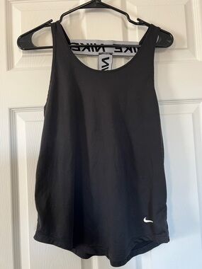 Nike Black Athletic Tank with White Swoosh